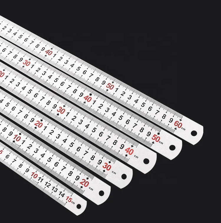 Directly manufacturer Customized Logo Measuring Different Sizes Stainless Steel Ruler