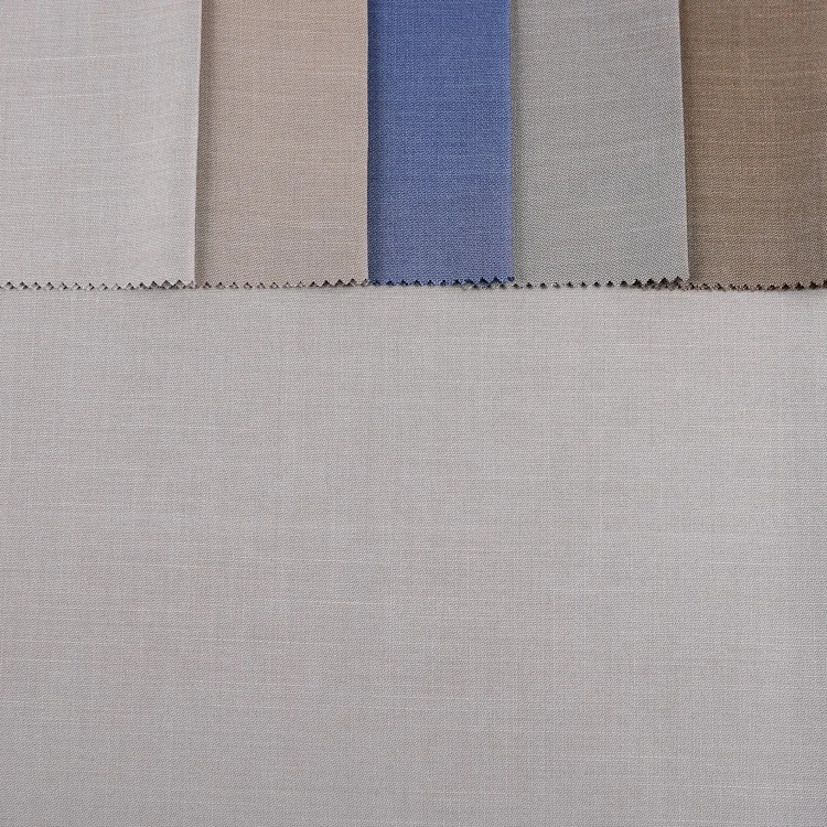 Мода shaoxing текстиль 80 полиэстер 20 вискоза Твердые стрейч Высококачественная Мужская одежда ткань