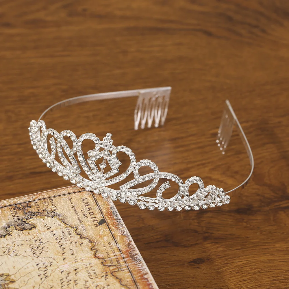 Birthday Party Performance Cosplay Girl Wedding Tiara De Noiva Crystal Rhinestone Bride Tiara Crown With Comb