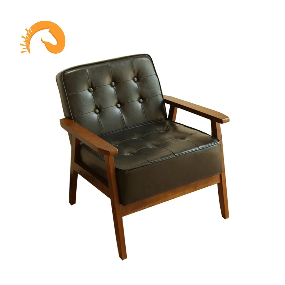 Modern hotel restaurant furniture coffee leather sofa living room leisure waiting sofa