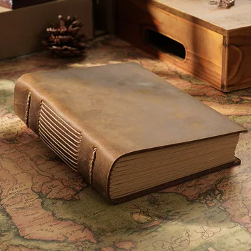 Wholesale Genuine Leather custom logo printing private label handmade vintage book notebooks leather custom journal