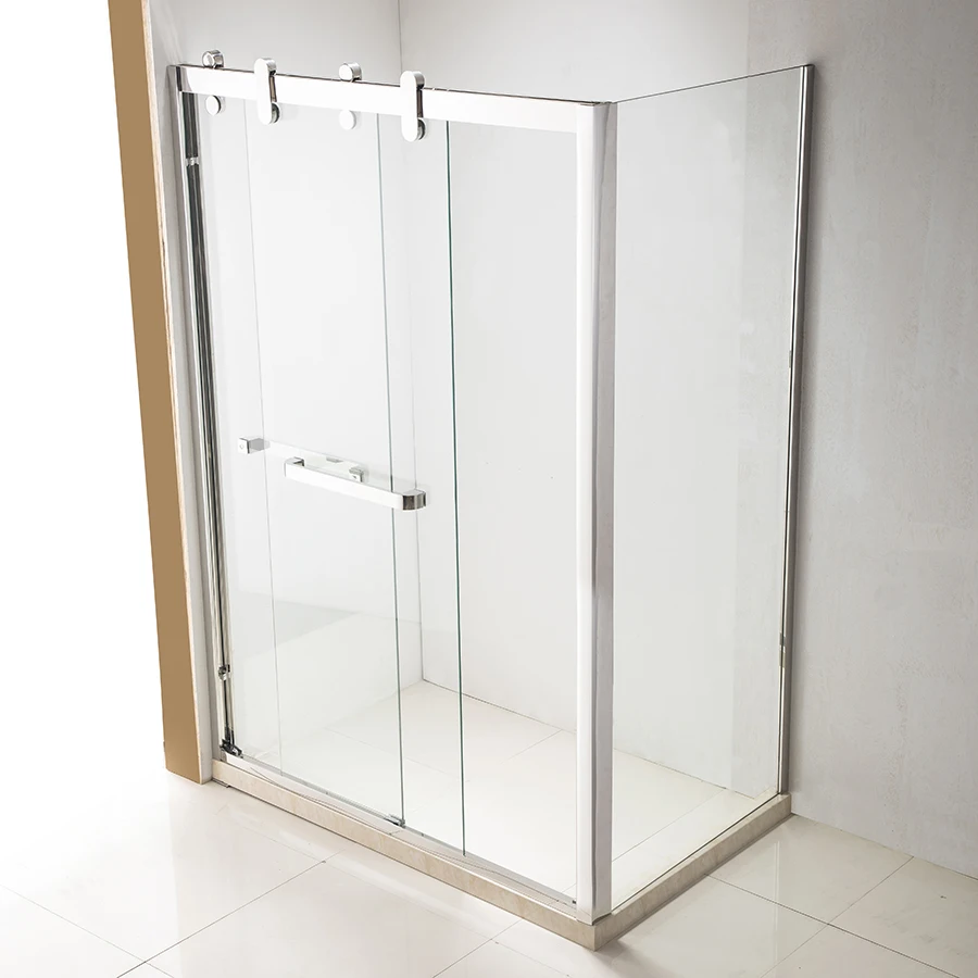 Low price factory 3 panel sliding glass door grill design Shower Enclosure Rooms Bathroom