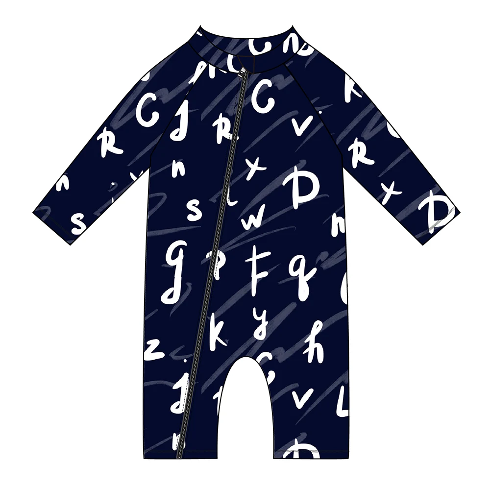 FIELD BALANCE Custom Print Romper Set Baby Clothes Toddler Boy Infant One Piece Pajamas With Zipper