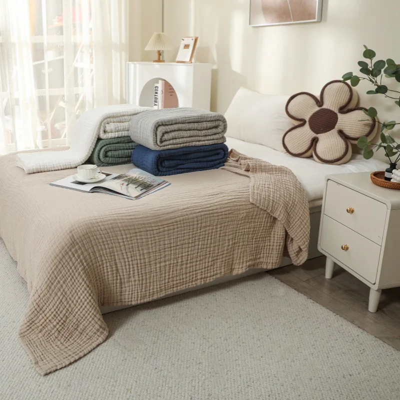 6-слойное муслиновое полностью хлопковое Пеленальное Одеяло для взрослых однотонное одеяло 50x60 60x80x90