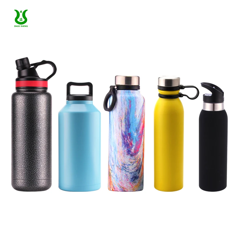 BPA Free Pink wide mouth Water Bottle Thermos 304 Stainless Steel Vacuum Travel Bottle Insulated flask
