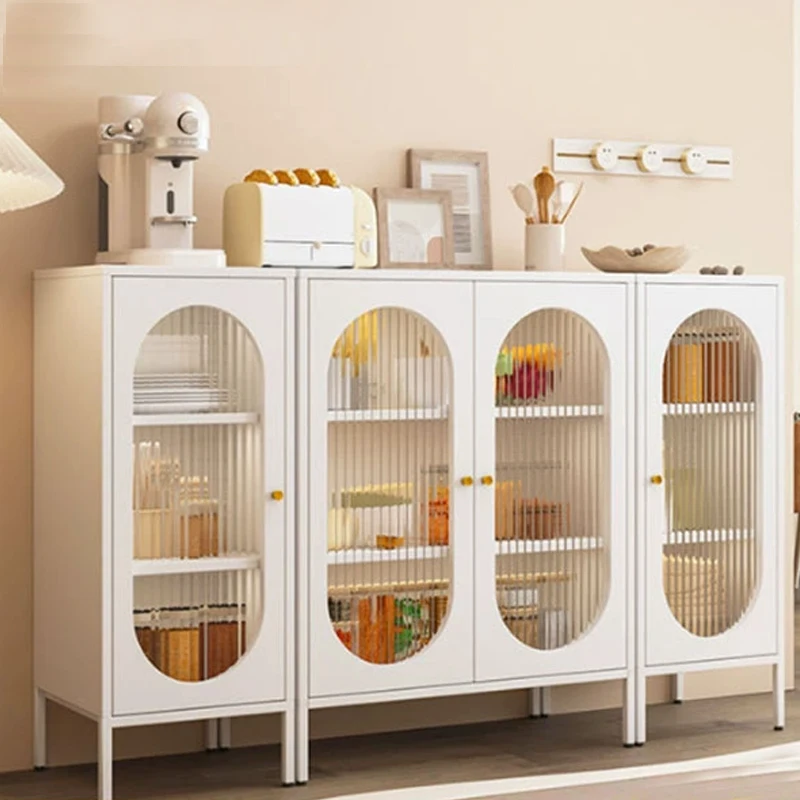 New Design Double doors Glass Display Cabinet Sideboard Storage Cabinet for Living Room