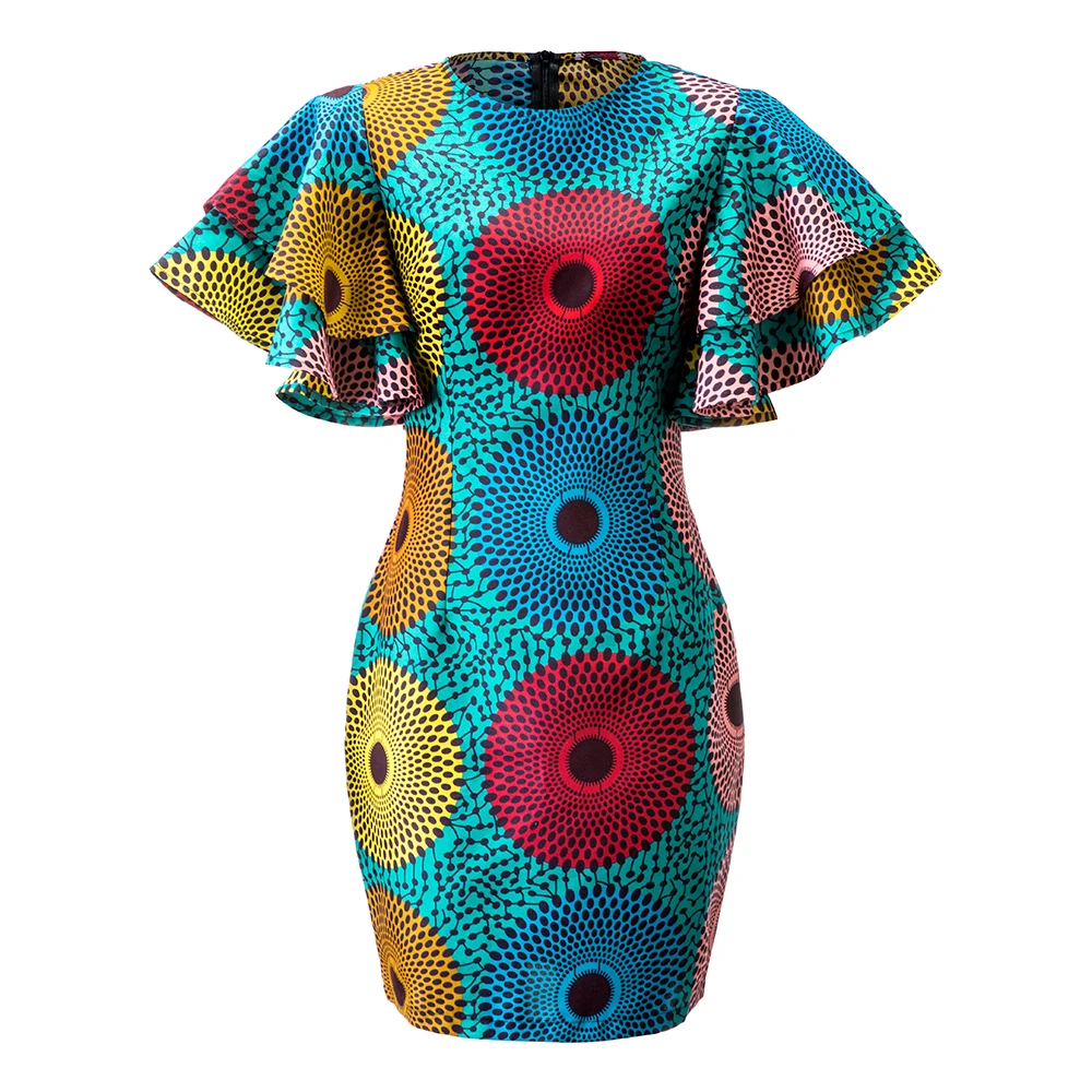 fashion african kitenge designs ankara fabric dresses wax print dress for women