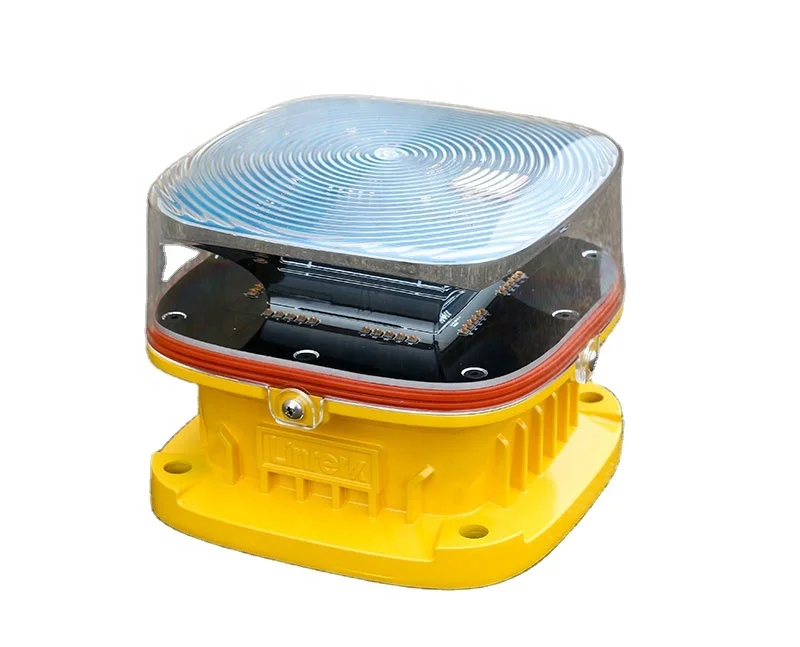 ICAO certified Medium intensity type b red strobe beacon aviation obstruction light on guyed and mono pole tower