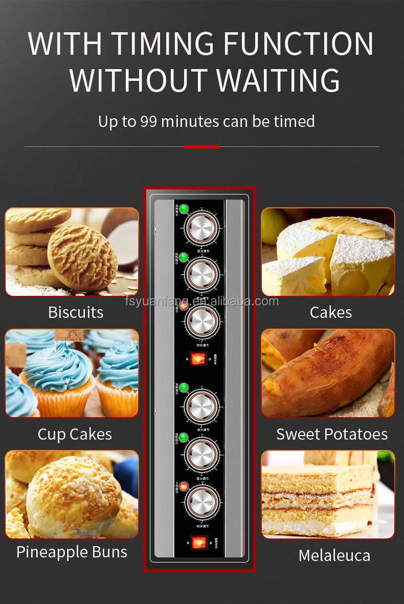 Factory outlet Baking horno Commercial gas electric pizza oven bakery equipment  industrial cake bread built-in ovens