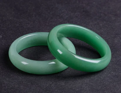 Wedding Gift  Natural Green Jadeite Jade Bangle Bracelet Handmade Jade Bangle