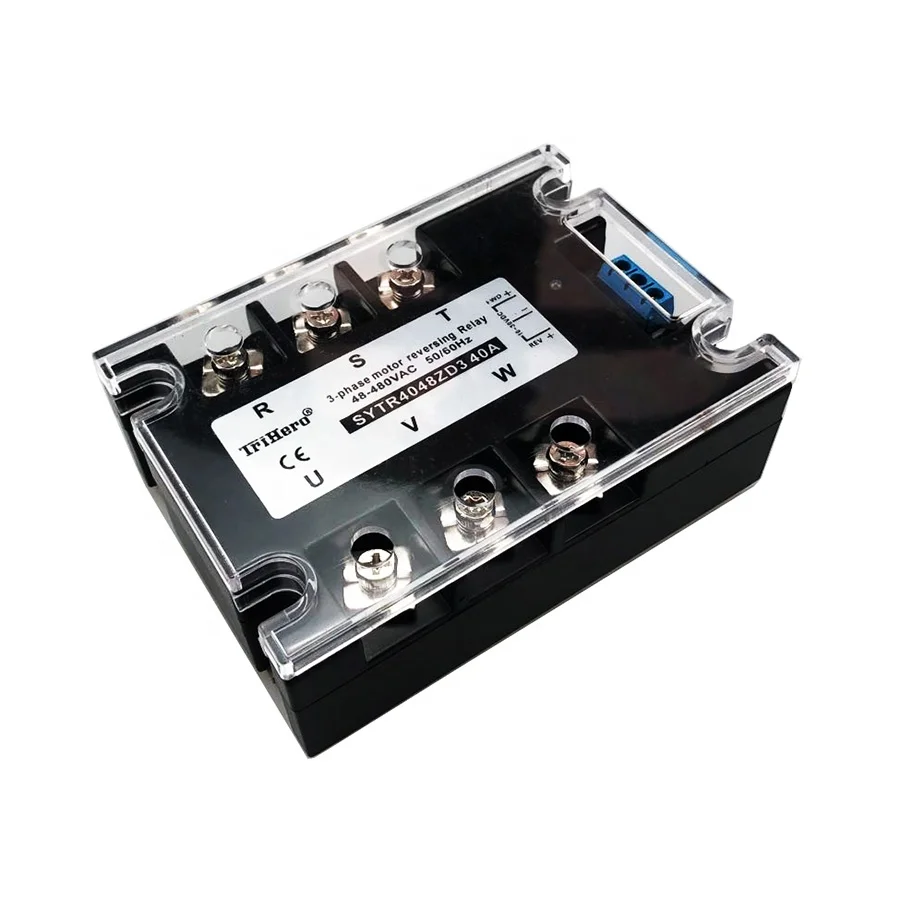 40A Three phase motor control module SSR solid state relay 3 phase solid state motor reverser ac 90-280V control