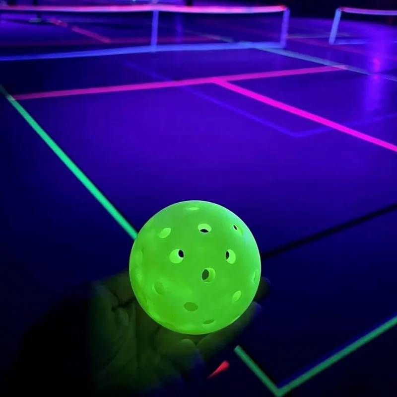 Высококачественные профессиональные флуоресцентные шарики для пиклбола для начинающих, 40 отверстий
