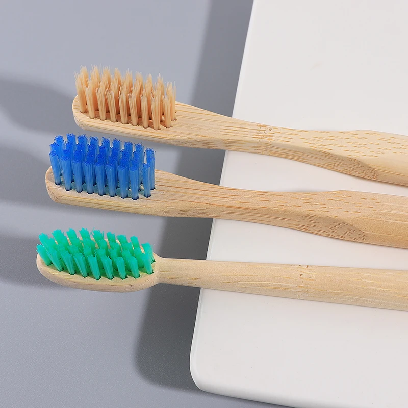 10pcs pack set reusable bamboo toothbrush custom Biodegradable toothbrush