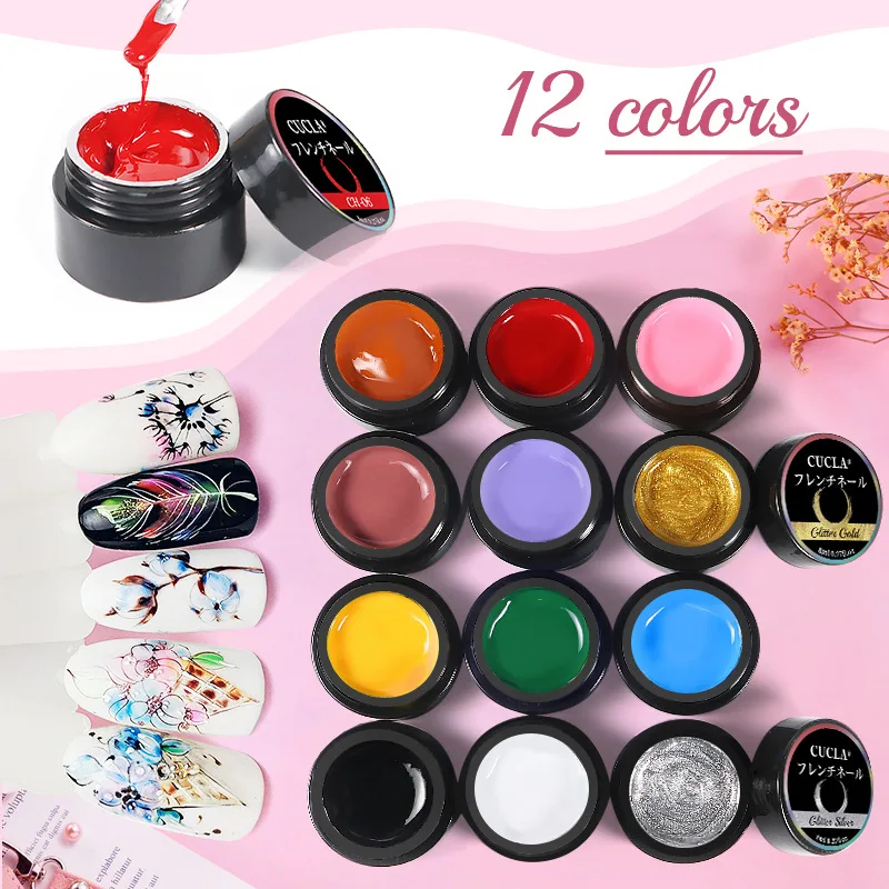 Wholesales painting color soak off led uv gel nail polish liner gel drawing golden color nail art painting gel