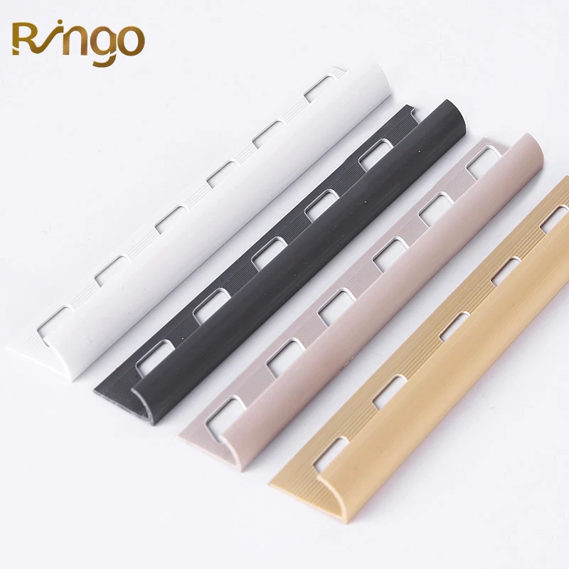 Foshan Ringo Wholesale Custom Made Groove Interior Profile Ceramic Decorative Tile Trim Decorative Strip Curve Tile Trim  PVC
