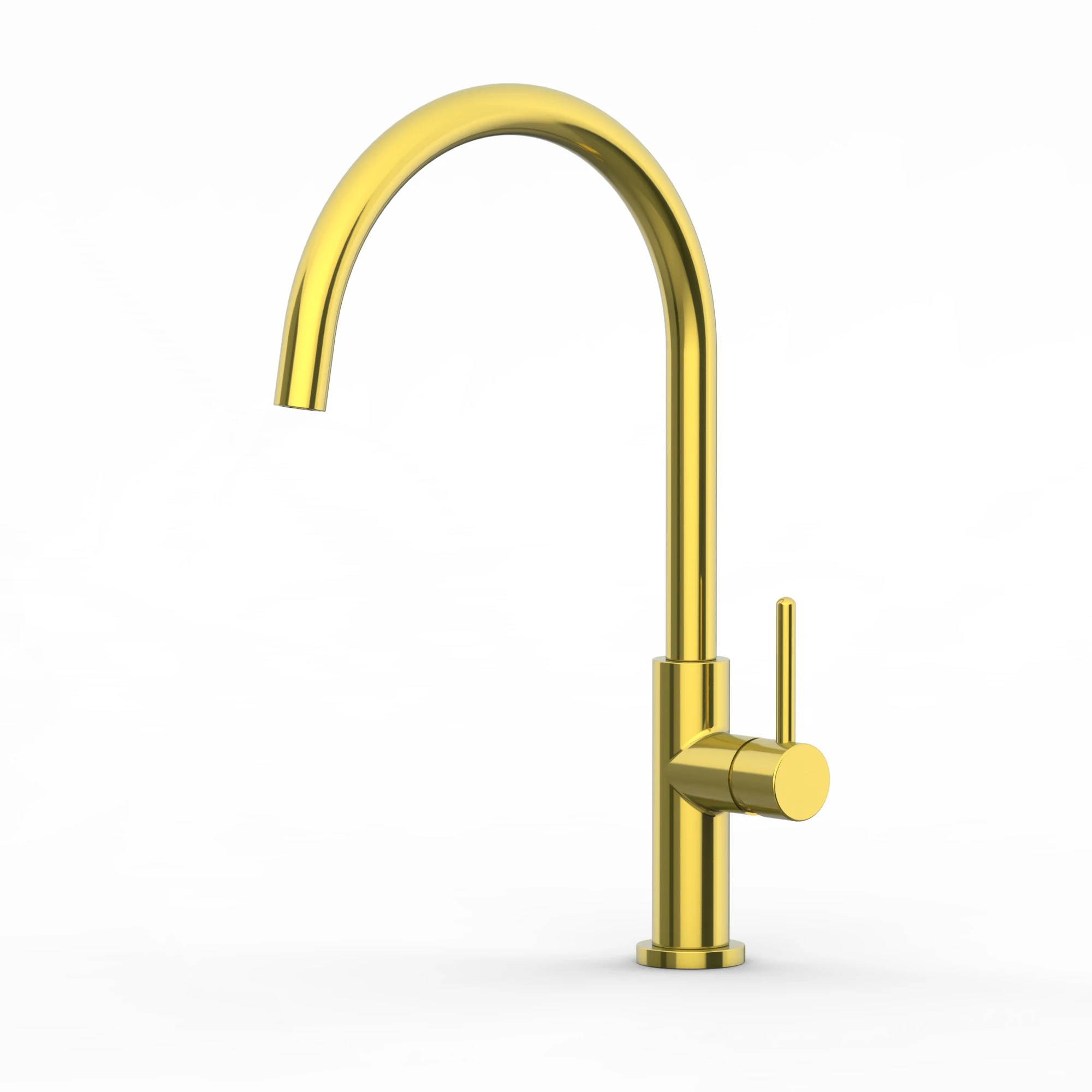 Brushed Rose Gold Single handle Round brassware Kitchen sink faucet spout hot and cold water tap