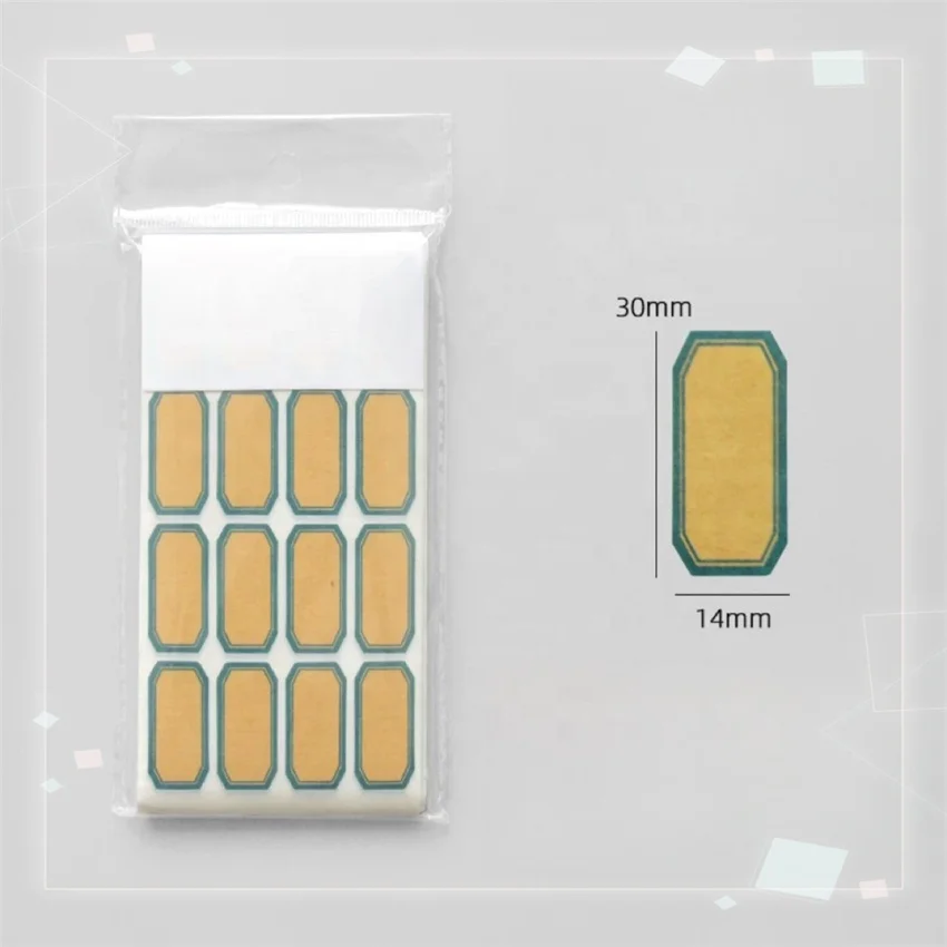 Factory Custom Simple Kraft Paper Self-Adhesive Sticker UV Printed Small Commodity Price Name Mark Mouth Take Paper Packaging