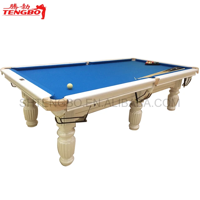 Chinese snooker black eight tournament standard high quality solid wood billiard pool table 8ft 9ft white colour