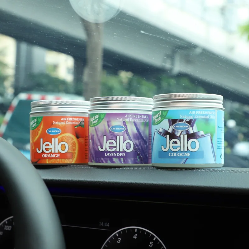 Car Aroma Perfume Aroma Diffuser Sameili Jello Nature Essential oil Gel Fragrance Rotating Perfume Solar Power Car Air Freshener