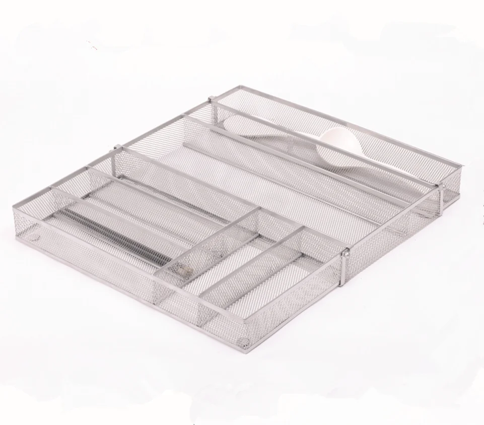 Metal Desk Organizer Stationery Tray Desk Stationery Drawer Organizer for Neatly Containing Pens Paper Clips Scissors Note Pads