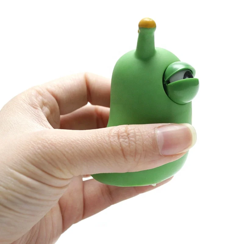 Wholesale Pop Out Eyes Squeeze Toy High Quality Magic Worm Popping Eye Pinching Toy Novelty Fun Squeeze Stress Relief Toys
