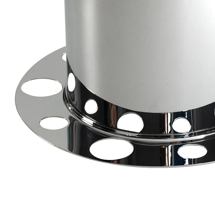 Ninetin Truxpro Chrome 3 Pieces Rear Axle Cover 285mm Bolt Circle with Beauty Ring Bolt On Style for Universal American Trucks