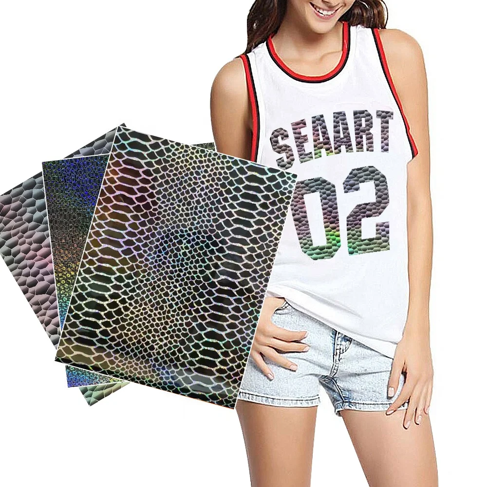 Special Cost Effective Turtle Shell Pattern Stretchy Heat Transfer Vinyl Factory in Guangzhou PU Vinyl Film 1 Roll Clothing High