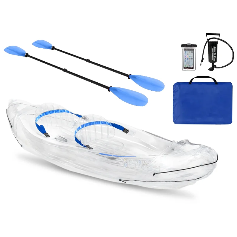 Vanace Inflatable Kayak 2 Person Kayak With Paddles And Air Pump Outdoor Sports Kayak Fishing Canoe