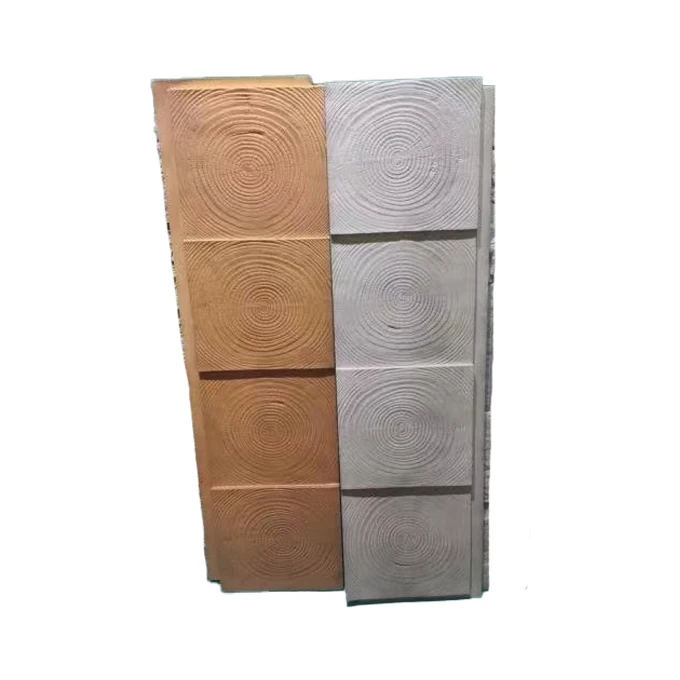 Factory cheap lightweight Artificial PU Stone Tree Ring faux wood polyurethane interior and exterior stone wall panel for sale