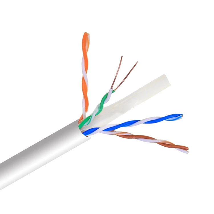 8 ядро CAT6A голый медный твердый проводник Lan кабель экранированный кабель витая пара