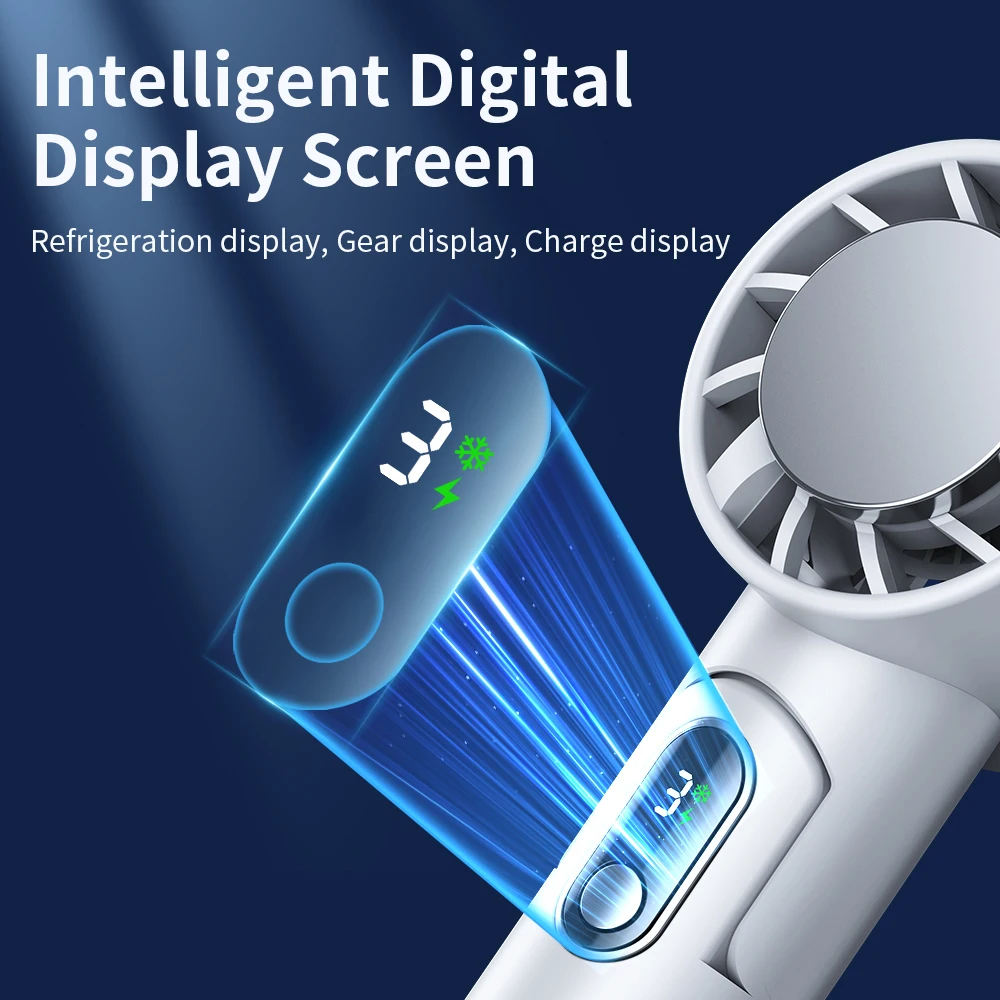 Super Strong Wind Handheld Fan 5W High Speed Motor Portable Usb Fan Turbo Air Cooler Fan