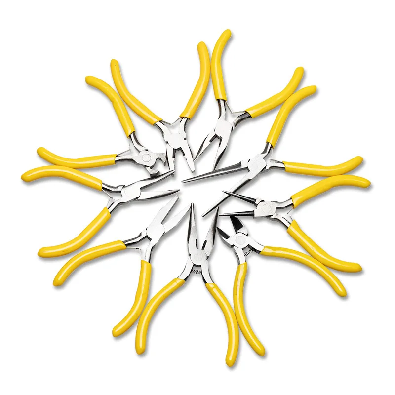 Оптовая продажа, многофункциональные ручные плоскогубцы, острый рот, диагональный нос, круглый нос, провод, мини-плоскогубцы