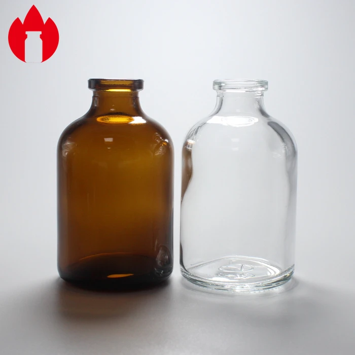 Medical Glass Moulded Bottle Factory 50A 100A 250A 500A Injection Bottle