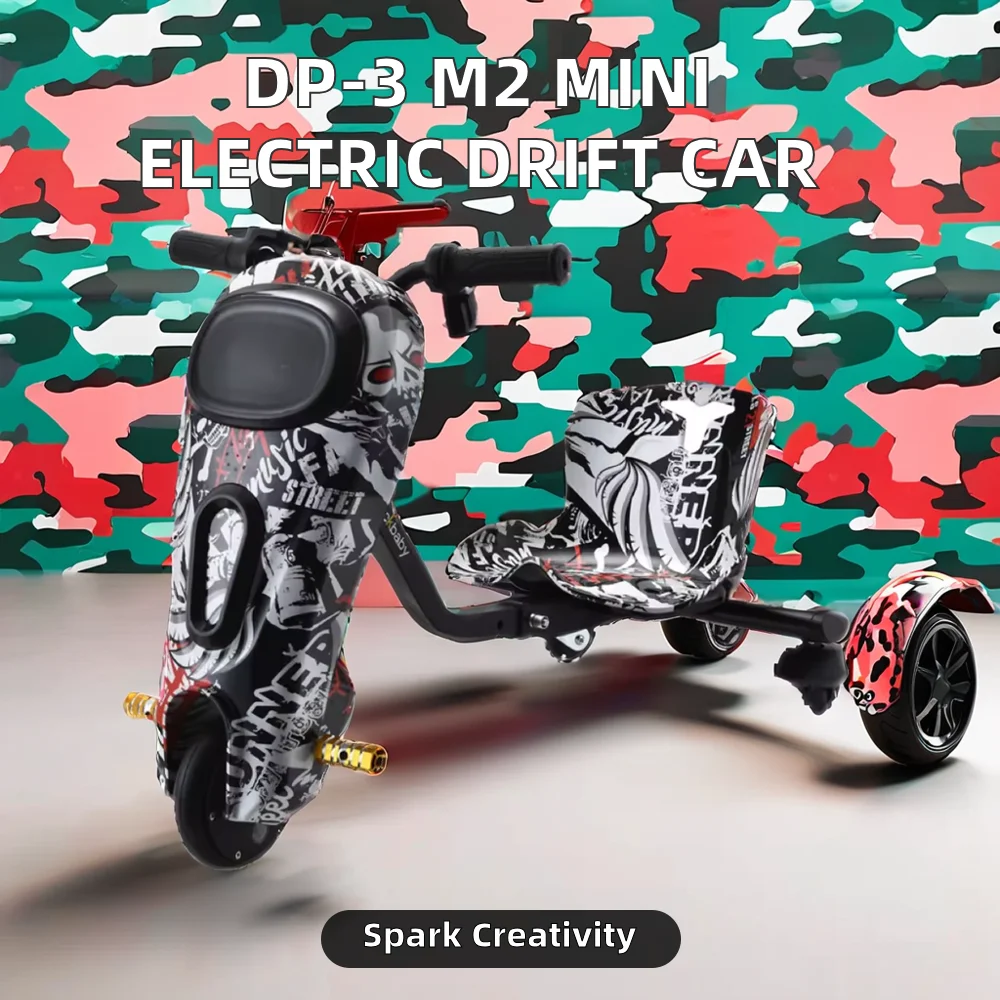 DP-3 M2 Factory Direct Mini Electric Three-Wheel Drift Car for Children Chargeable Toys