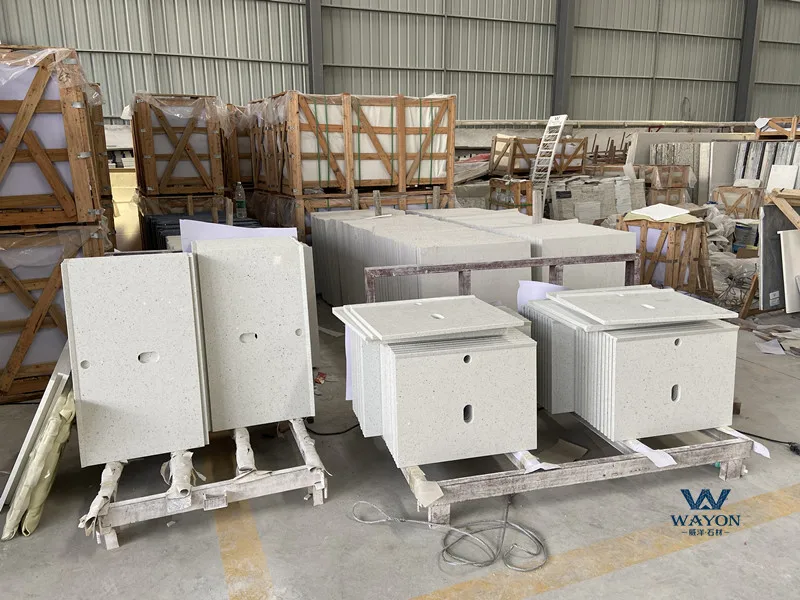 Wayon Zero Silica Summerly Quartz island white calacatta stone quartz slab price counter tops artificial quartz stone