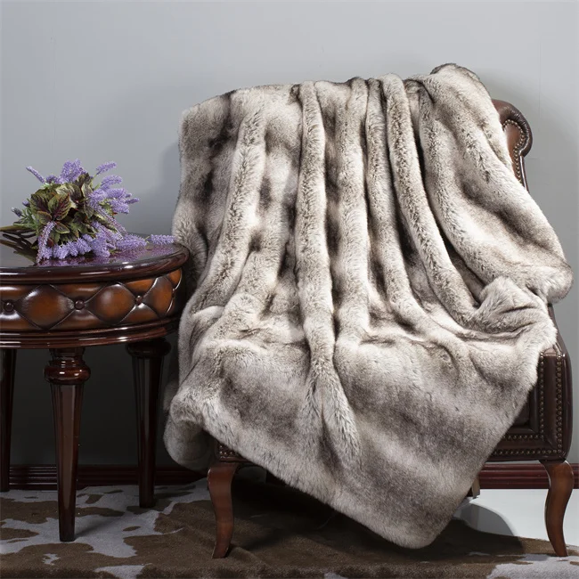Micromink soft animal skin design faux fur blanket discharge printing throw blanket