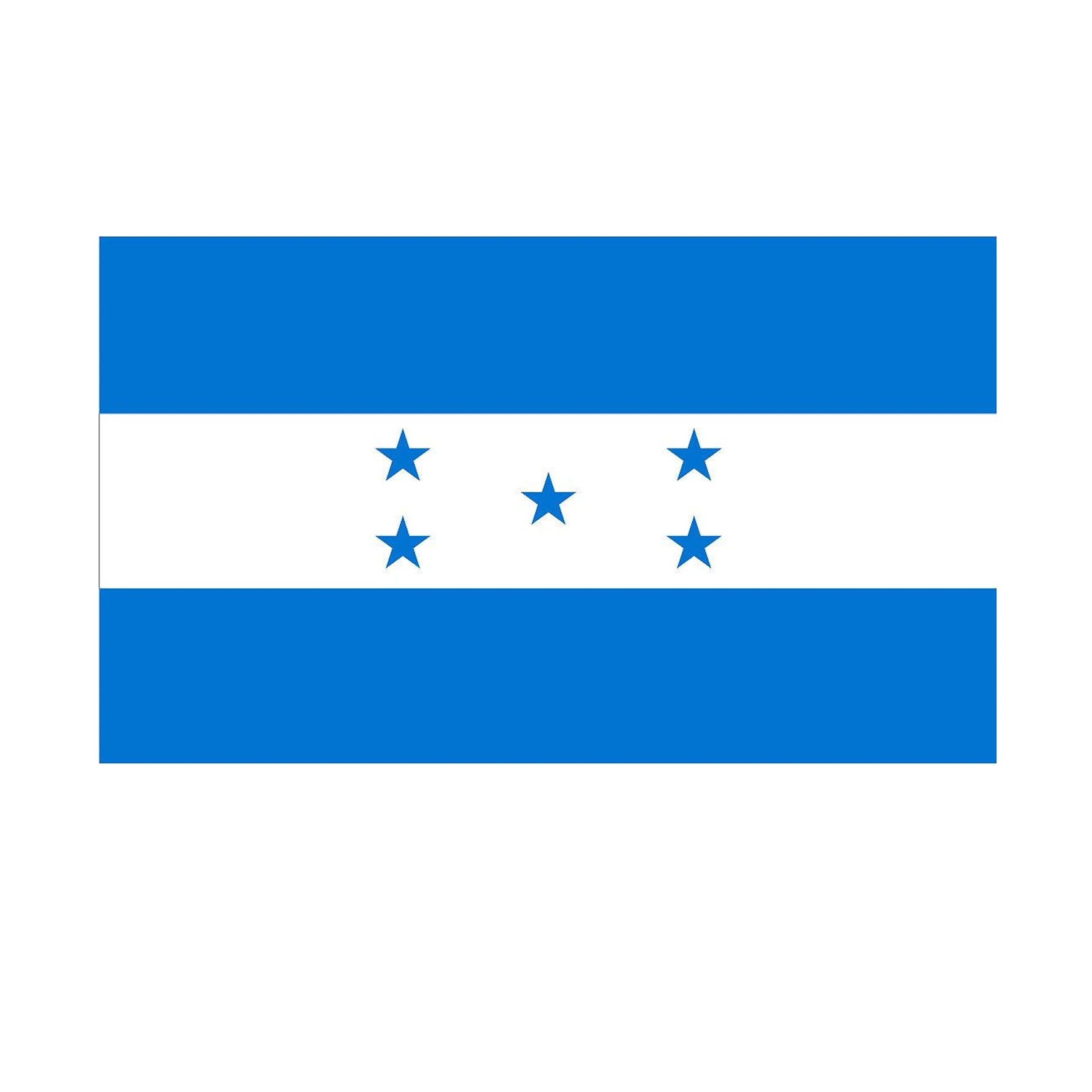 High Quality Printing 3x5ft Polyester Fabric Campaign Honduras Country Blue White Flag 5 Stars