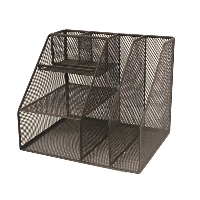 Лидер продаж, офисный сетчатый Настольный органайзер, поднос для бумаги, держатель для книг