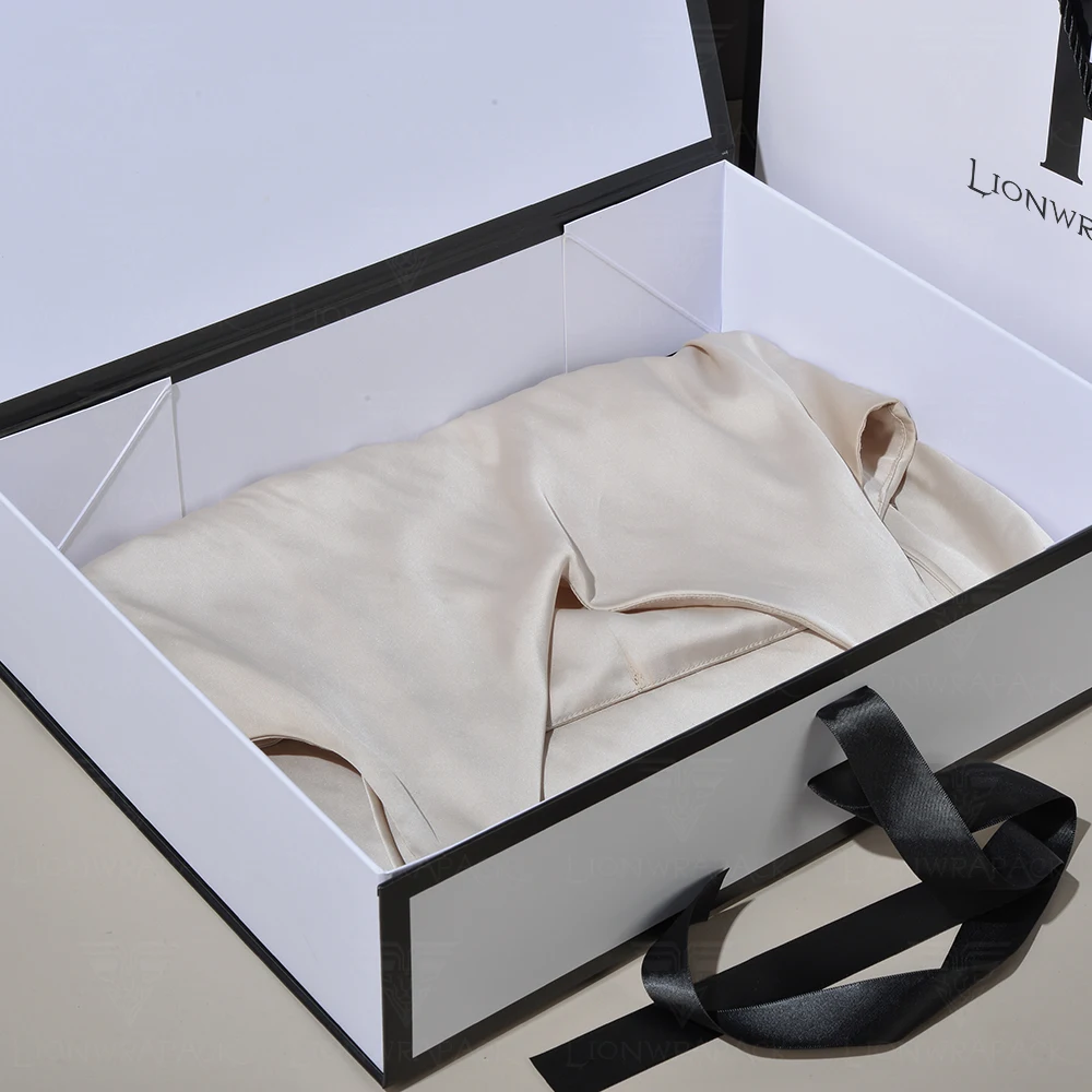 Luxury and Sustainable Storage Boxes by Lionwrapack Customizable Logo Foldable Design and Magnetic Closure for Clothing and Shoe