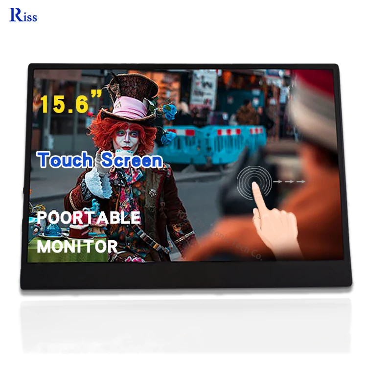 OEM ODM 15.6 Inch Portable Laptop Touch Monitor with Type-c Port for Laptop Pc Mobile Phone