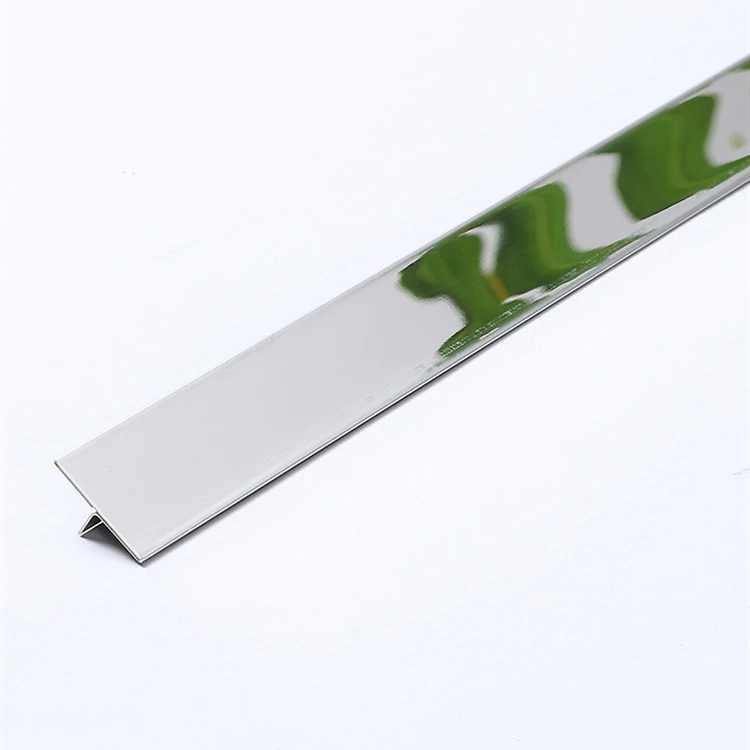 Stainless Steel Decorative Wall Edge Tile Trim Floor Metal Inlay Steel T Shape Profile