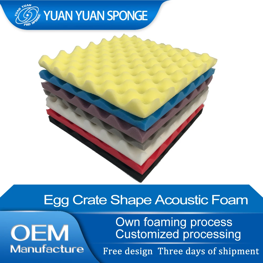 Popular Style Egg Crate Foam Wall Cushion Fireproofing Acoustic Panel Diffuser Sound Proof Wall Panels