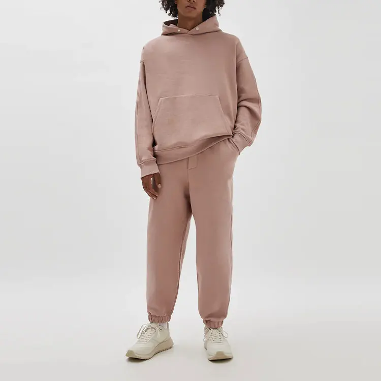 High quality fashion wholesale cotton oversized fit sport wear unisex jogger tracksuits custom logo casual jogger suits set