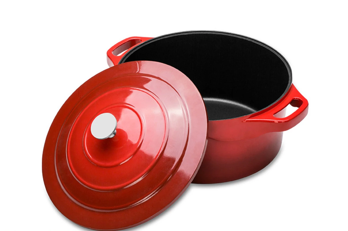 Customized Non-Stick Aluminum Enamel Soup Pot Dual-Sided Thickened Thermal Cooker Stockpot for Stew Soup Durable Metal Material