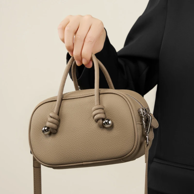 Mini Sling Bag Real Leather Calfskin Top Grade Cowhide Round Messenger Wallet On Chain Designer Handbag For Lady