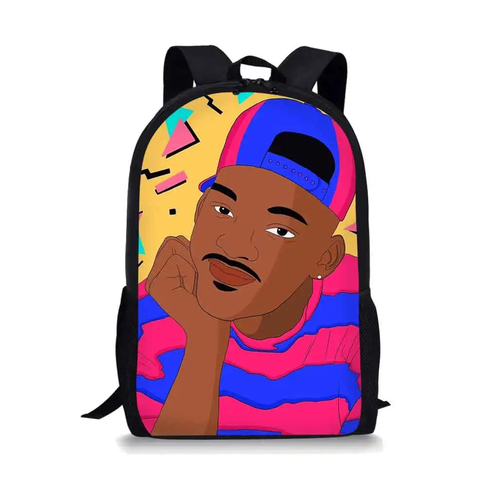 African American Women Art Afro Queen School Backpack Bookbag Teenager School Bags for Girls Wholesale Custom Print Bag