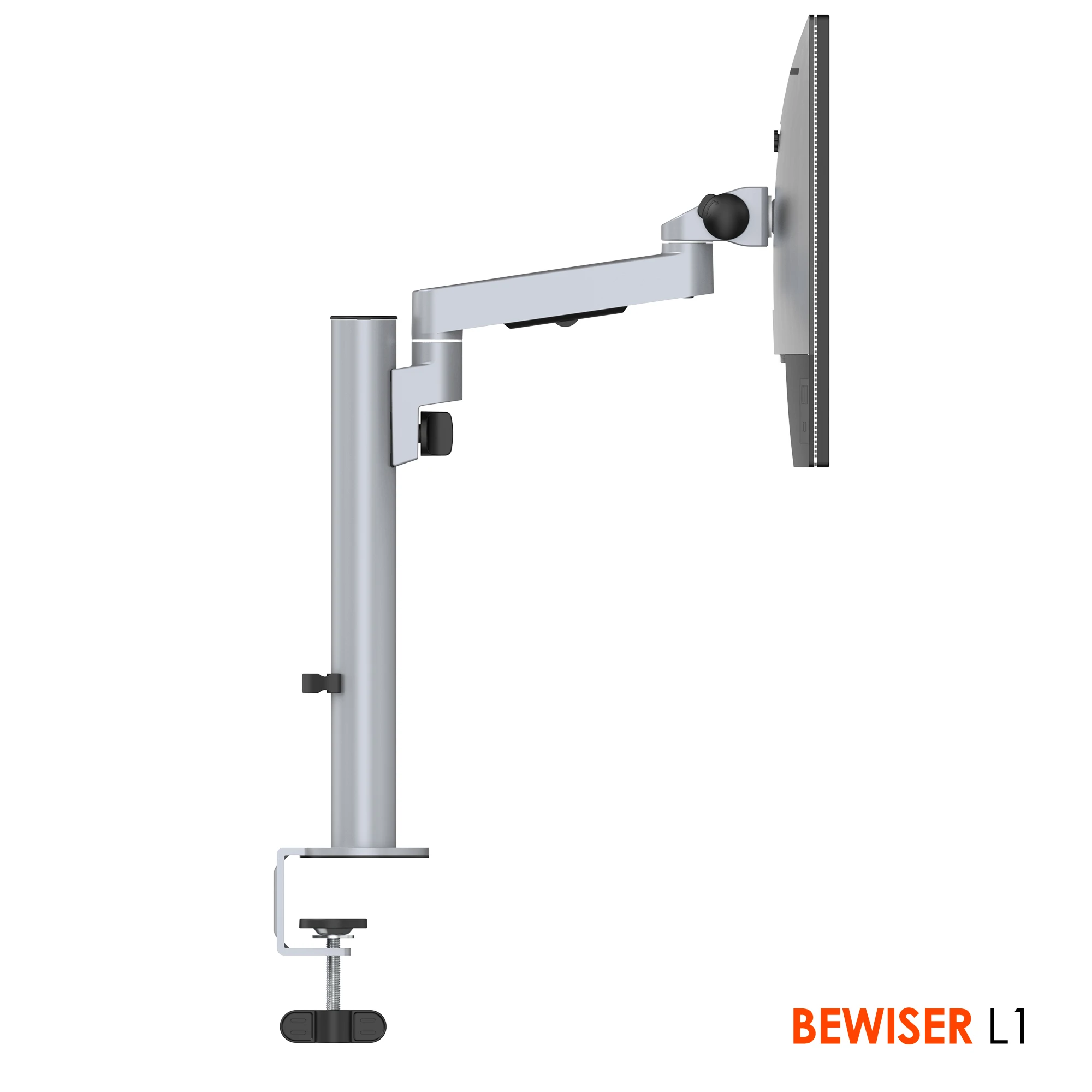 Adjustable flexible computer case monitor mount Computer desk mounts(BEWISER L1)