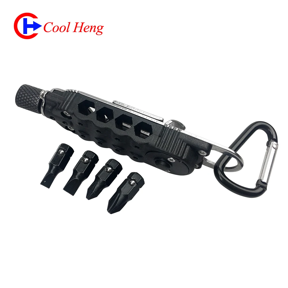 
Wholesale Portable Outdoor Multifunctional Keyring Pendant gadget EDC Tools with Light & Screwdriver 