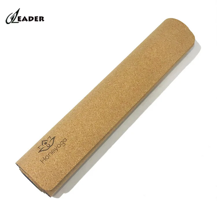 Custom Anti-Slip Fitness Cork Yoga Mat Eco-Friendly Natural Rubber Bottom TPE Material for Gym Use