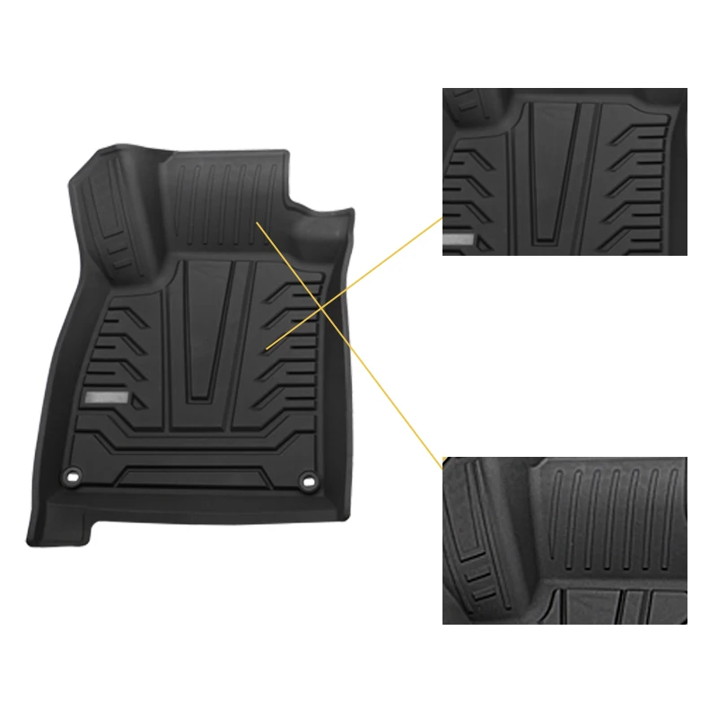 
Siming Wholesale Waterproof 4 Pieces Anti Slip 5D TPE Car Floor Mats for Kind of Model 